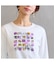 【洗える】プリント×スパンコールTシャツ
