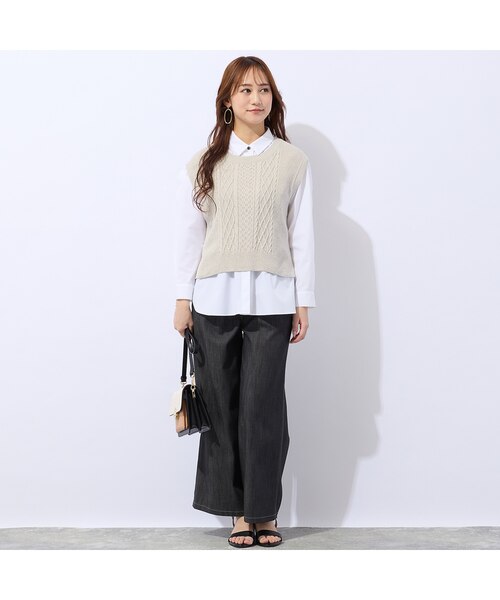 ホールガーメントニットベスト｜ジュニアーオンラインショップの通販