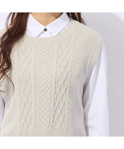 ホールガーメントニットベスト｜ジュニアーオンラインショップの通販