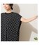 【手洗いOK】ドットプリント・パワーショルダーサックワンピース