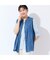 【洗える・L～4Lサイズ】デニムガーゼAラインベスト
