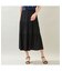 【洗える・M～3Lサイズ】ティアードスカート（ブラック）