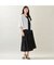 【洗える・M～3Lサイズ】ティアードスカート（ブラック）