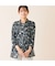 【洗える・アンサンブル可】花柄チュールシャツ