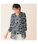 【洗える・アンサンブル可】花柄カットソー