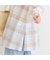 【洗える】コットンブロックチェックブラウス