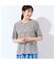 【洗える・日本製・L～4Lサイズ】小花コットンTシャツ