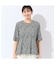 【洗える・日本製・L～4Lサイズ】小花コットンTシャツ