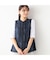【洗える】デニム柄シアーベスト