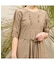 【洗える】素材ドッキングワンピース