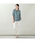 【EC＆一部店舗限定・洗える・L～4Lサイズ】花と木の実柄カットソー