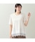 【洗える・L～4Lサイズ】レースヘムTシャツ