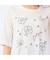 【洗える・綿100%】花刺繍AラインTシャツ