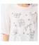 【洗える・綿100%】花刺繍AラインTシャツ