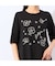 【洗える・綿100%】花刺繍AラインTシャツ