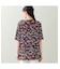 【洗える・L～3Lサイズ】シルエットフラワーTシャツ