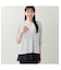【洗える・日本製・L～4Lサイズ】ヘムシフォンAラインボーダーTシャツ