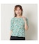 【洗える】フラワープリントボートネックTシャツ