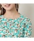 【洗える】フラワープリントボートネックTシャツ