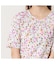 【洗える】綿100％フラワープリントTシャツ