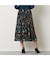 【洗える/セットアップ対応】フラワープリント楊柳スカート