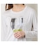 【洗える】スムースプリント長袖Tシャツ
