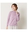 【洗える】フリルハイネックTシャツ
