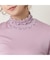 【洗える】フリルハイネックTシャツ