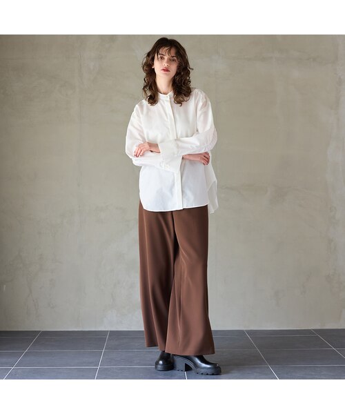 人気シルエット・洗える・S/M/Lサイズあり】ベーシックワイドパンツ