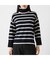 【カシミヤ100％】タートルネックボーダーニット