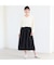 【洗える】ニット×タフタコンビワンピース