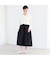 【洗える】ニット×タフタコンビワンピース