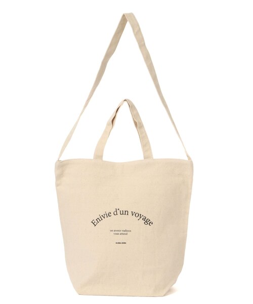 じゅん商品 シンプル2WAYロゴトート/174896｜グローバルワークの通販｜&mall