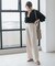 ウツクシルエットワイドパンツ