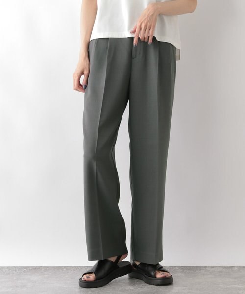 ウツクシルエットサイドラインワイドパンツ/115344｜グローバル