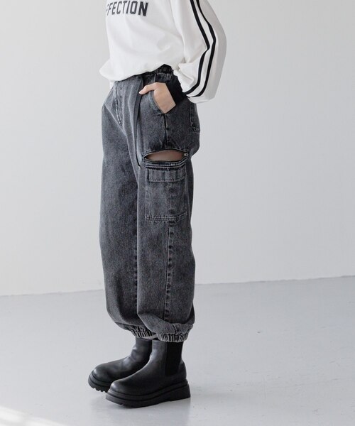 サイドZIPデニムカーゴパンツ/キッズ/286179｜グローバルワークの通販