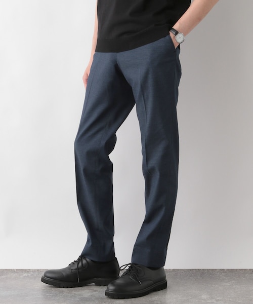 ダークネイビー　デニム　スラックス ゴム入り　アウール　L アーバンデニムスラックスAIR/丈長め/288529｜グローバルワーク