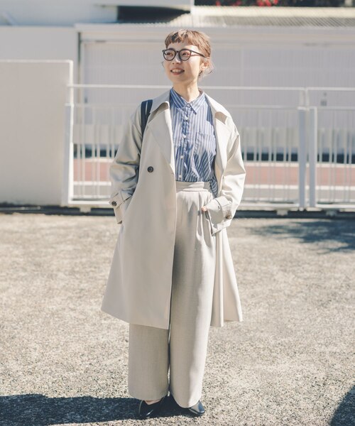 あき　ページ バヤコさんコラボ/イージーケアワイドパンツ/313978｜グローバル