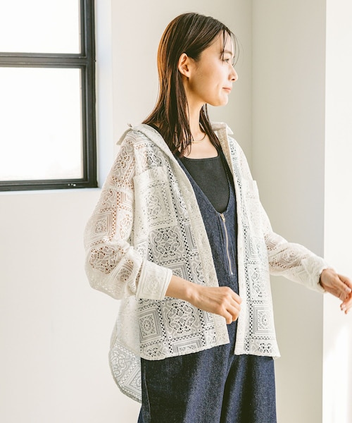 もっち レースシャツ長袖/319818｜グローバルワークの通販｜&mall