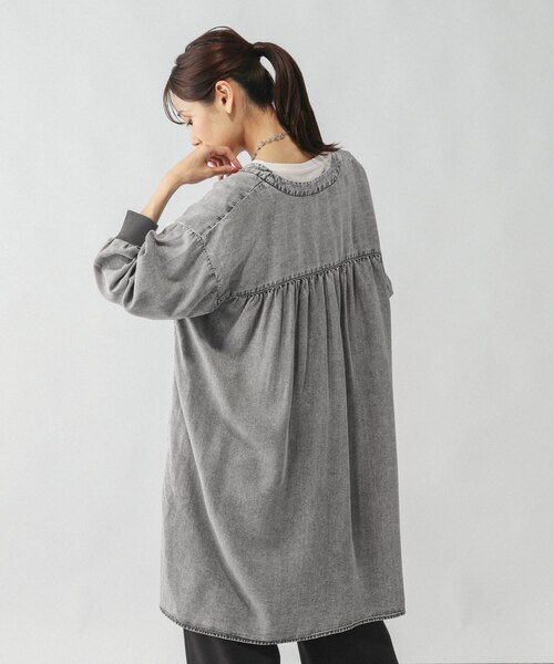 グローバルワーク しゅり/エアリーリラックスデニムワンピース