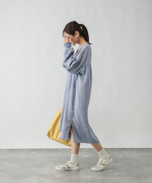 エアリーリラックスデニム羽織りチュニックワンピース/575256 エアリーリラックスデニム羽織りチュニックワンピース/575256