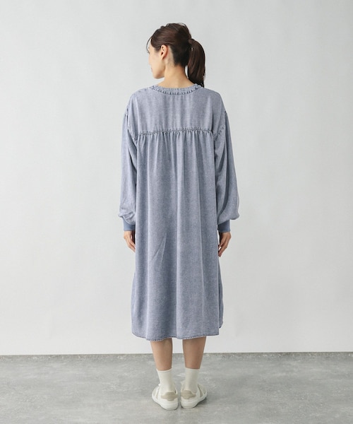 エアリーリラックスデニム羽織りチュニックワンピース/575256