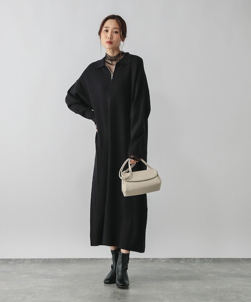 ハーフZIPアゼニットワンピース/579499｜グローバルワークの通販