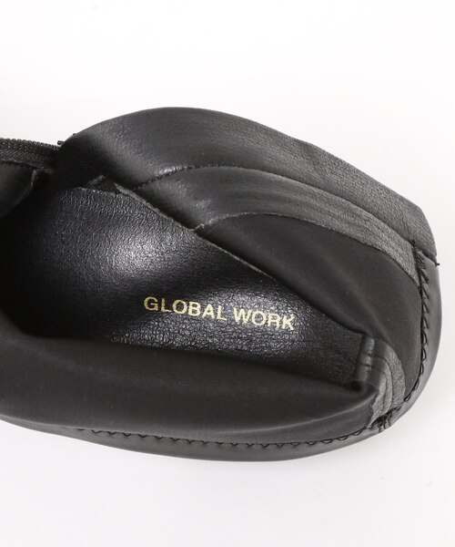 GLOBALWORK らくっション撥水ストレッチローヒール ブラック Lサイズ GLOBAL WORK｜らくっション撥水ストレッチローヒール/598275 | Rakuten