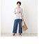 ステッチ刺繍スモックブラウス