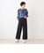 タータンチェック柄ラッフルブラウス