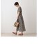 【WEB限定】ウエストシャーリングワンピース/リバティプリント