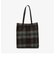 シャギーチェックトートバッグ