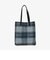 シャギーチェックトートバッグ