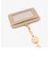 フラワープリントコードリール付きIDケース